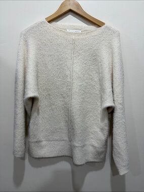 MELISSA NEPTON Caissa Soft Cream Fuzzy Crew Sweater size XS